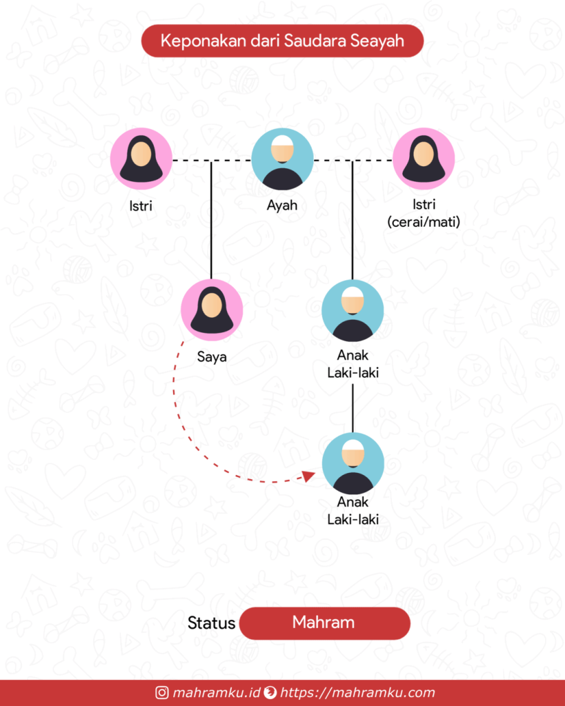 Bagan kekerabatan Anak (Lk) Saudara Seayah